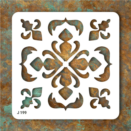شابلون طرح کاشی مربع کد J 199