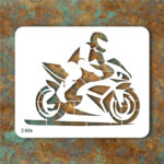 شابلون طرح موتور سوار کد Z 856