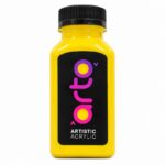 رنگ اکریلیک هنری زرد اصلی Lemon Yellow ساده برند آرتو کد AR-C37 حجم 300 میل
