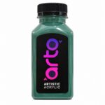 رنگ اکریلیک هنری سبز ارتشی Teal Green ساده برند آرتو کد AR-C20 حجم 300 میل